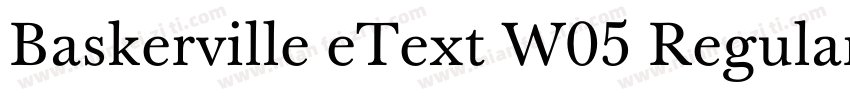 Baskerville eText W05 Regular字体转换